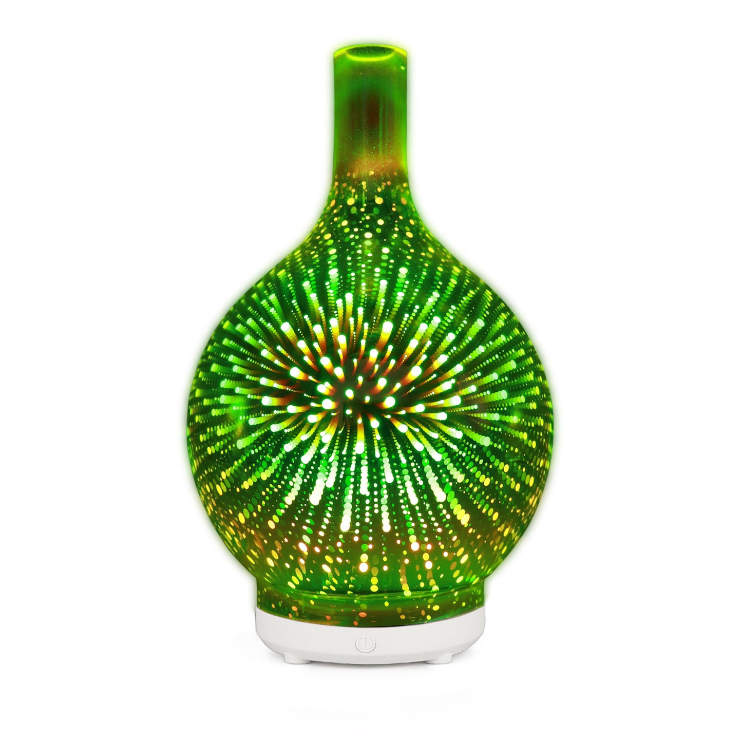 Glass Vase Humidifier – 5V Colorful LED Mist Diffuser