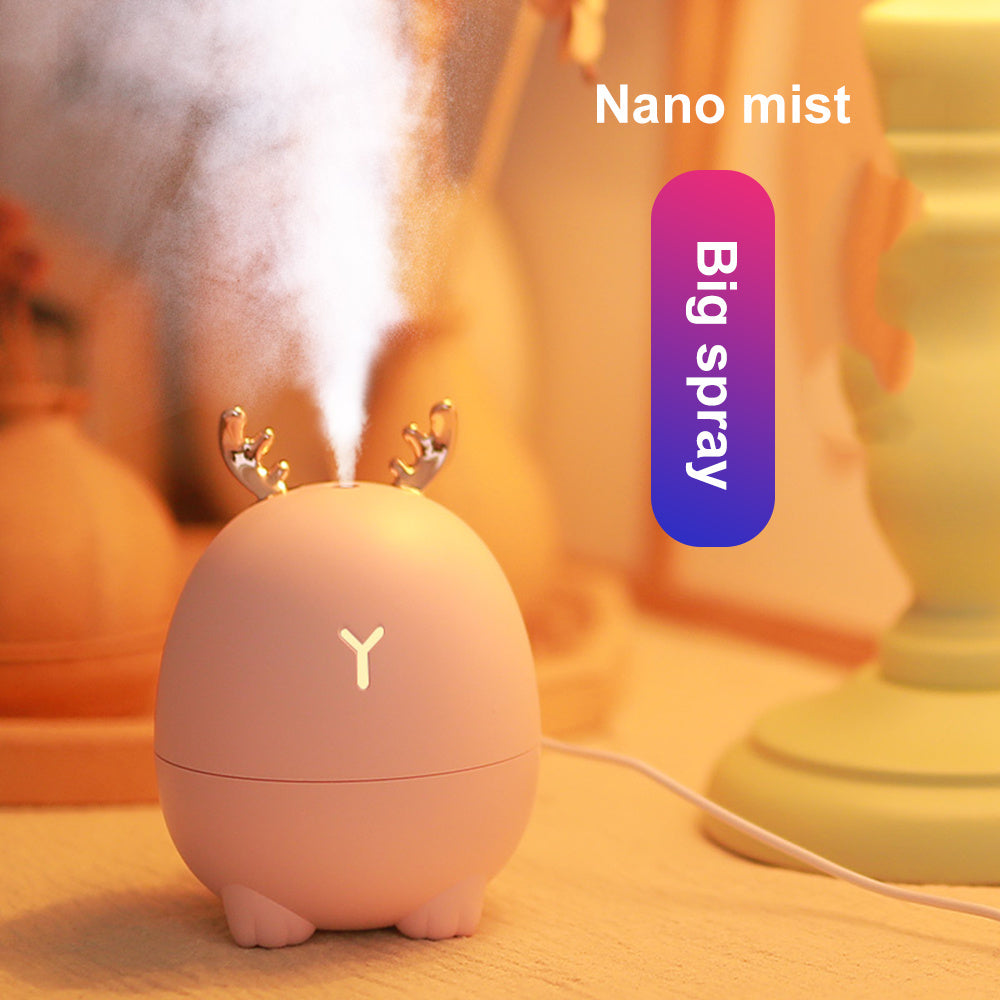 USB Cartoon Deer & Rabbit Humidifier – Cute Mini Aroma Diffuser