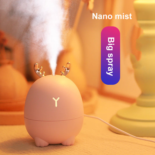 USB Cartoon Deer & Rabbit Humidifier – Cute Mini Aroma Diffuser