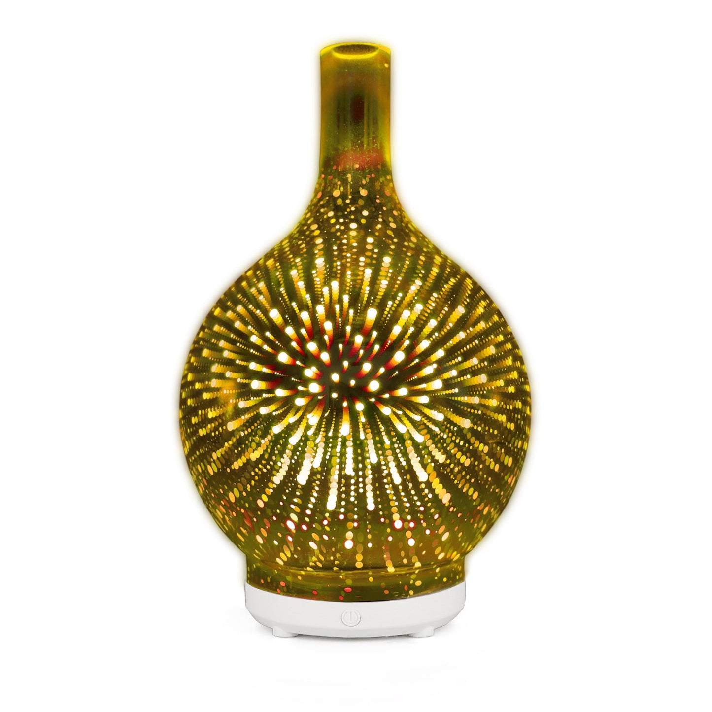 Glass Vase Humidifier – 5V Colorful LED Mist Diffuser