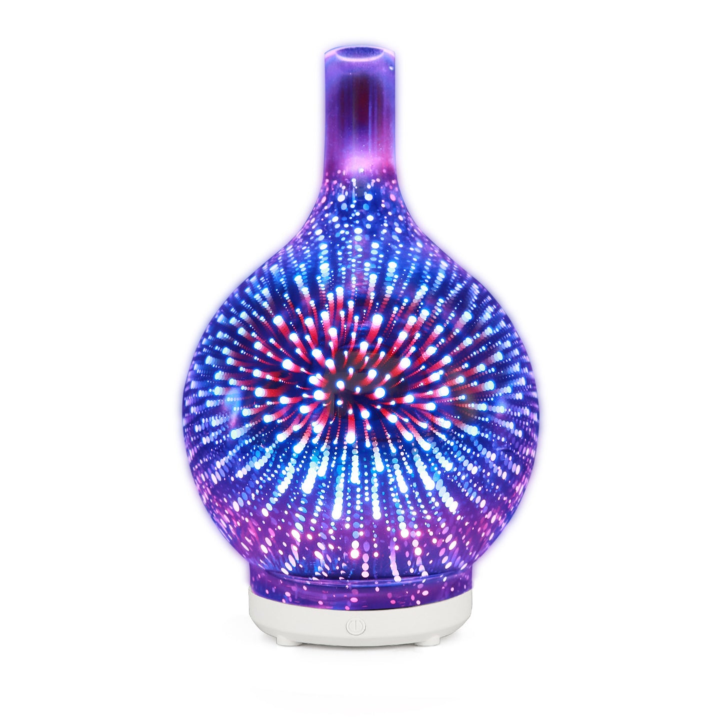 Glass Vase Humidifier – 5V Colorful LED Mist Diffuser