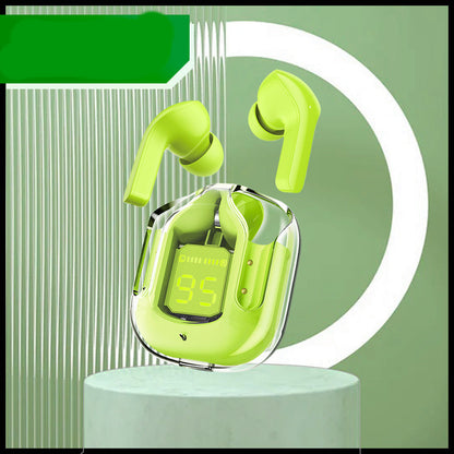 Mini Transparent Bluetooth Earbuds – ENC Noise Reduction & Digital Display