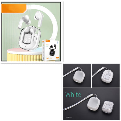 Mini Transparent Bluetooth Earbuds – ENC Noise Reduction & Digital Display